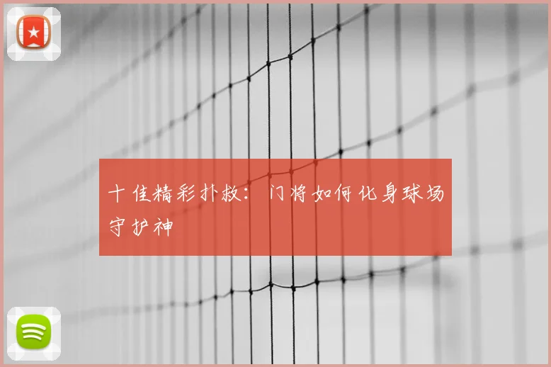 十佳精彩扑救：门将如何化身球场守护神